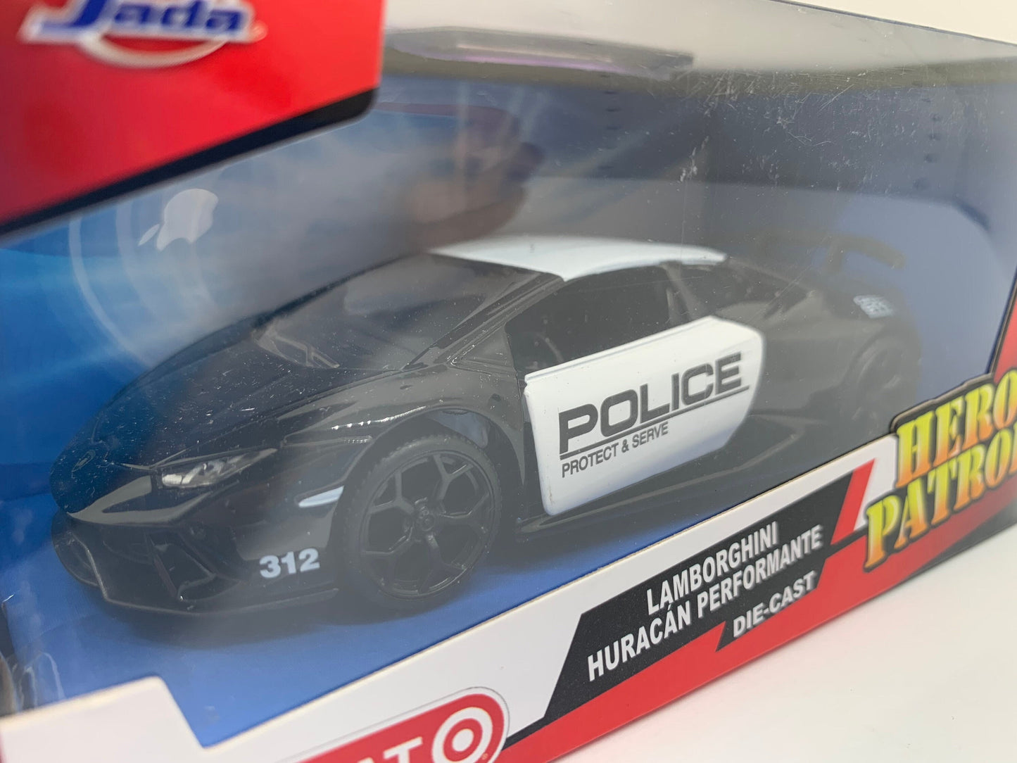 Jada Lamborghini Huracan Perfomante Police Black and White Hero Patrol Perfect Birthday Gift Collectable Scale Model Toy Car