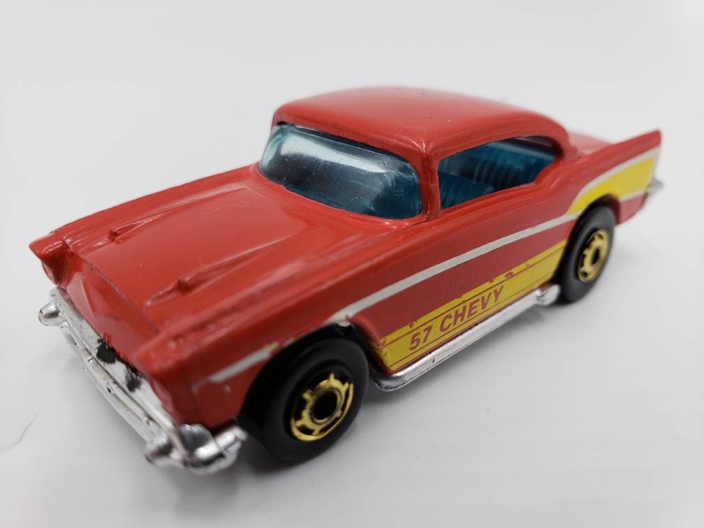 Hot Wheels '57 Chevy Red Mainline Perfect Birthday Gift Miniature Collectible Scale Model Toy Car