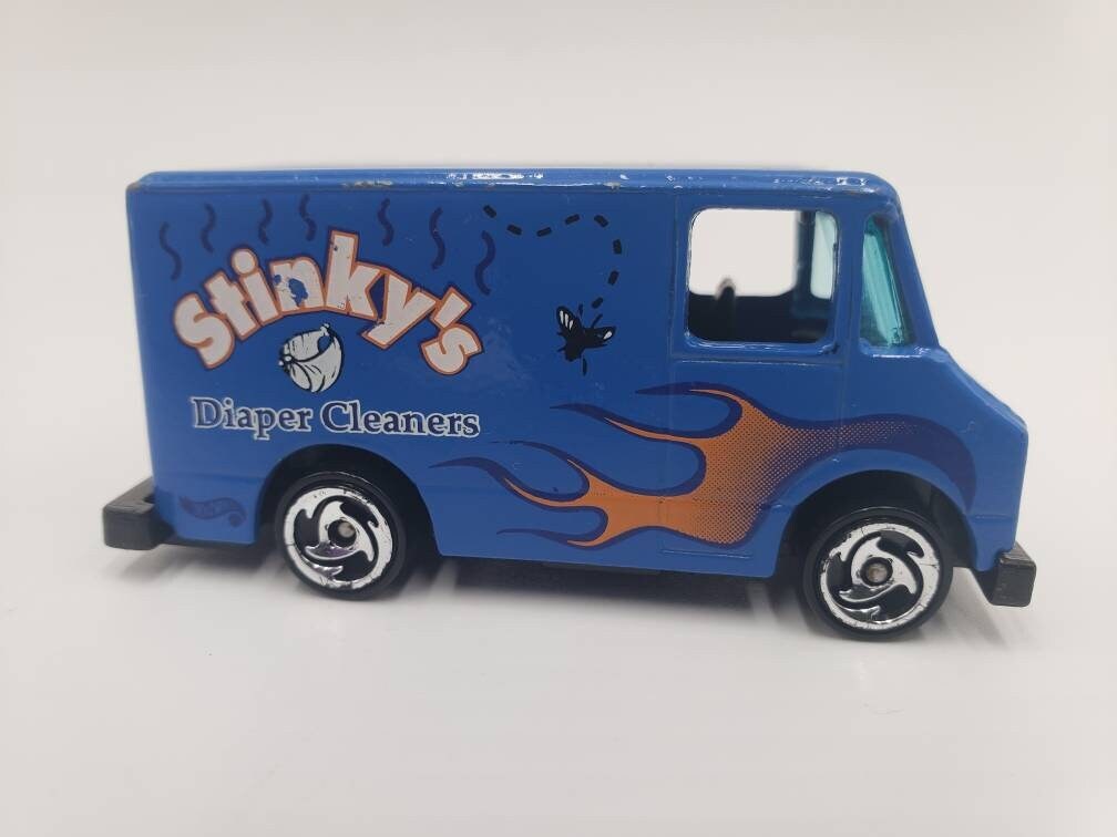 Hot Wheels Delivery Truck Stinky's Diaper Cleaner Blue House Calls Perfect Birthday Gift Miniature Collectable Scale Model Toy Car