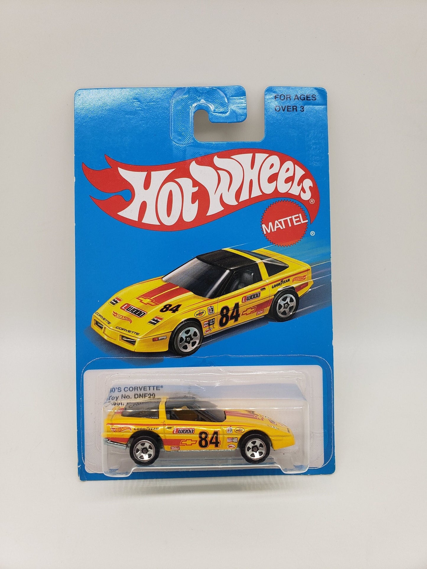 Hot Wheels 80's Corvette Yellow Retro Style Perfect Birthday Gift Miniature Collectable Scale Model Toy Car