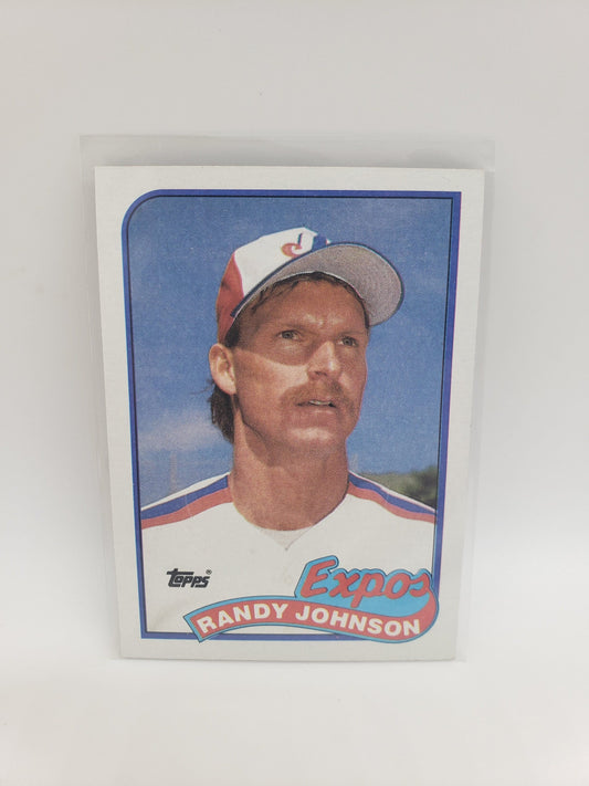 Vintage 1989 Randy Johnson Rookie Card Topps Collectible MLB Baseball Trading Card Lot
