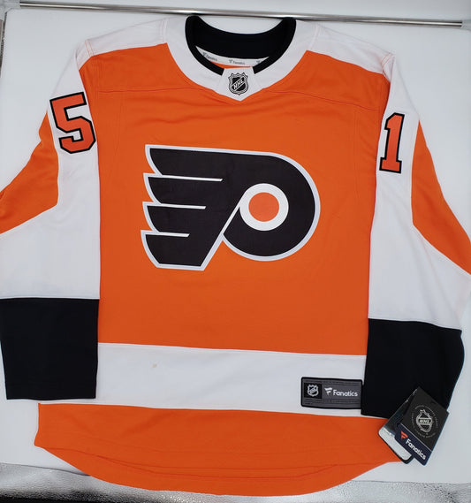 Philadelphia Flyers Valterri Filppula  51 Orange Fanatics Collectible NHL Hockey Jersey Adult Size Small