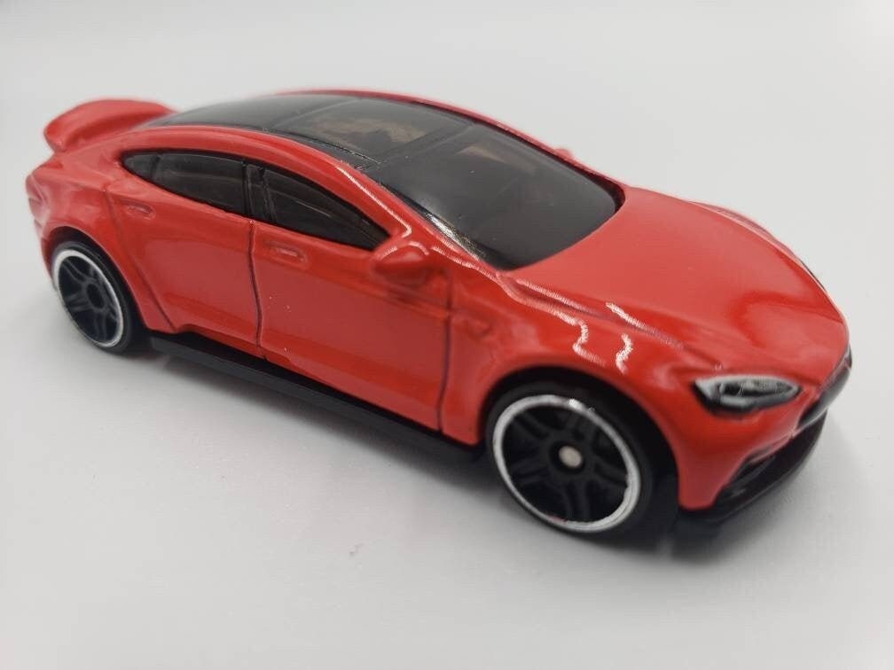 Hot Wheels Tesla Model S Red HW Garage Miniature Collectable Scale Model Toy Car