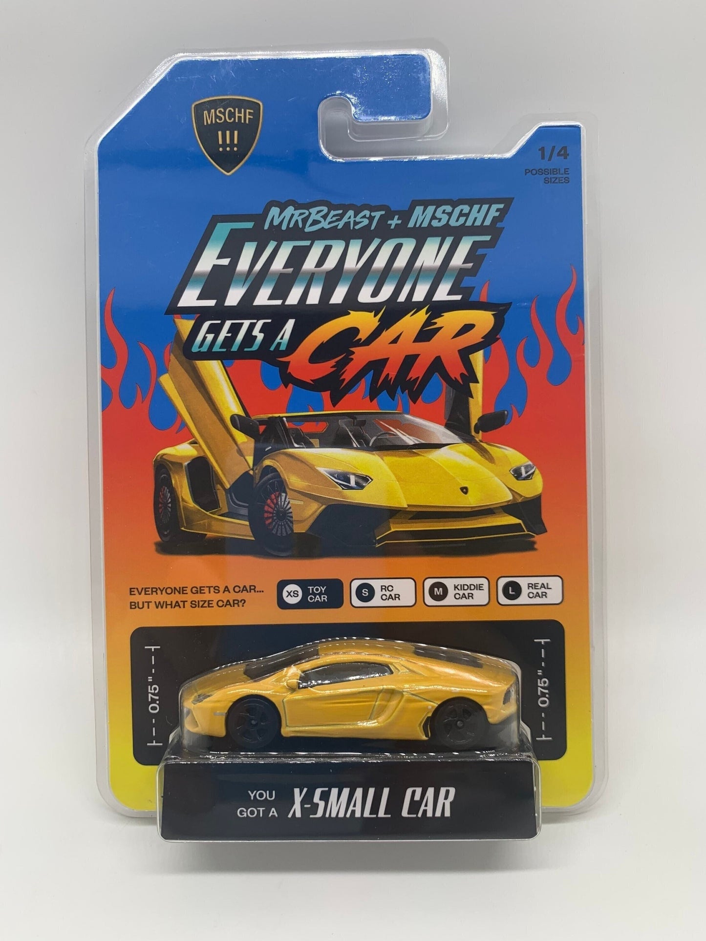 Mr Beast MSCHF Lamborghini Yellow Everyone Gets A Car Perfect Birthday Gift Miniature Collectable Scale Model Toy Car