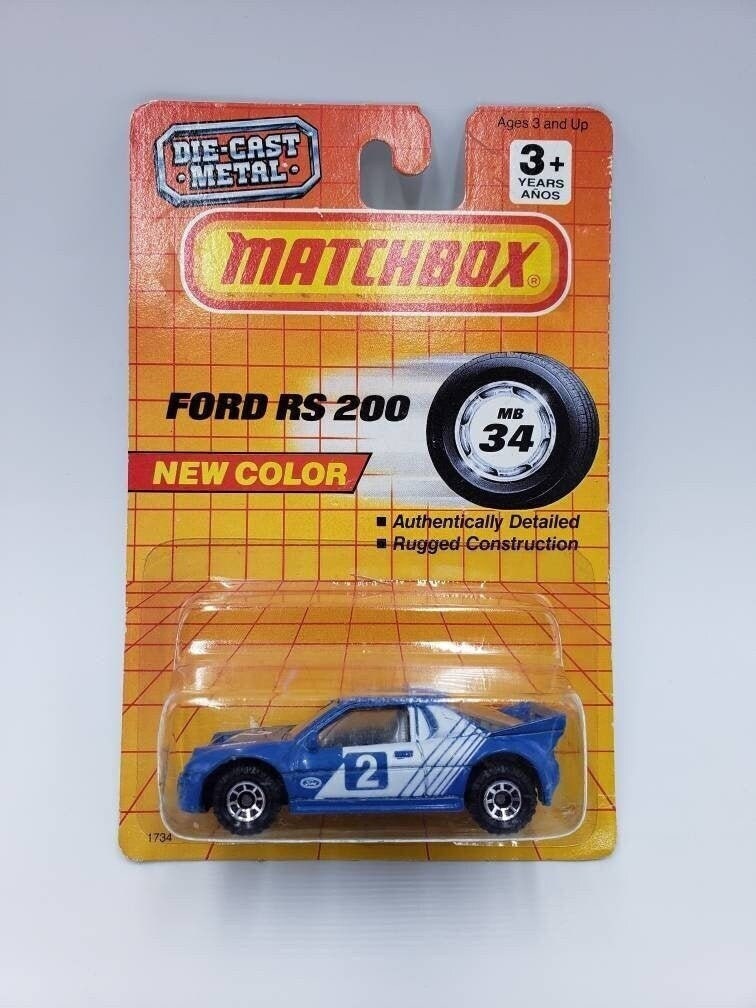 Matchbox Ford RS 200 Blue Perfect Birthday Gift Miniature Collectable Scale Model Toy Car
