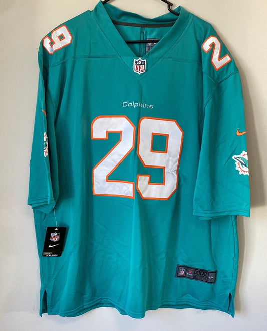 Miami Dolphins Minkah Fitzpatrick #29 Aqua Green Collectible NFL Football Jersey Adult Size XXXL Perfect Birthday Gift Man Cave Sports Decor