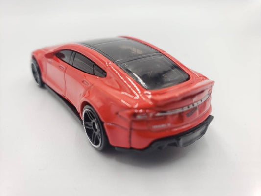 Hot Wheels Tesla Model S Red HW Garage Miniature Collectable Scale Model Toy Car